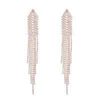 Rose Gold Diamante Chain Earrings - link has visual effect only