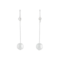 Fine Silver Pin & Pearl Drop Earrings - link has visual effect only