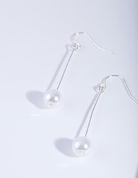 Fine Silver Pin & Pearl Drop Earrings - link has visual effect only