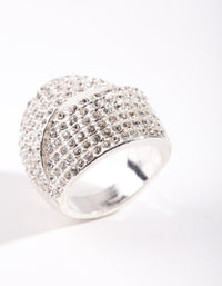 Silver Diamante Fold Ring - link has visual effect only