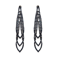 Midnight Gunmetal Loop Cup Chain Earrings - link has visual effect only