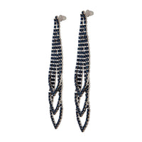 Midnight Gunmetal Loop Cup Chain Earrings - link has visual effect only