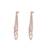 Rose Gold Gradual Loop Cup Chain Earrings - link has visual effect only