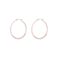 Rose Gold Diamante Detailed Hoop Earrings - link has visual effect only