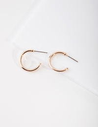 Gold Small Thick Hoop Earrings - link has visual effect only