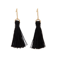 Black Mini Tassel Earrings - link has visual effect only