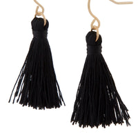 Black Mini Tassel Earrings - link has visual effect only