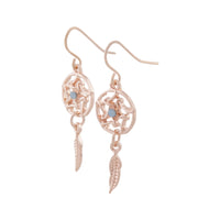 Rose Gold Mini Dreamcatcher Earrings - link has visual effect only