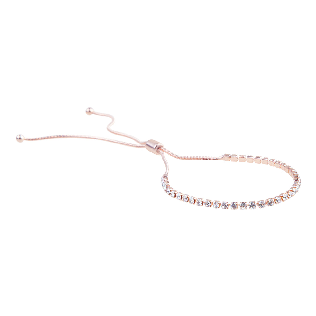 Rose Gold Cup Chain Tassel End Bracelet