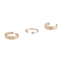 Gold Open Diamante Toe Ring Pack - link has visual effect only