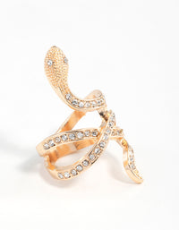 Gold Diamante Snake Ring - link has visual effect only