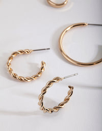 Gold Sleeper Earring 6-Pack - link has visual effect only