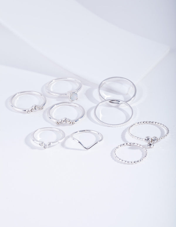 Silver Fine Moonstone Ring Pack