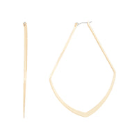 Gold Irregular Shape Hoop Earrings - link has visual effect only