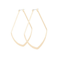 Gold Irregular Shape Hoop Earrings - link has visual effect only