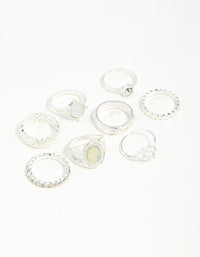 Silver Crosshatch Ring 8-Pack - link has visual effect only