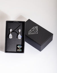 Mirrored Teardrop Crystal Earring - link has visual effect only