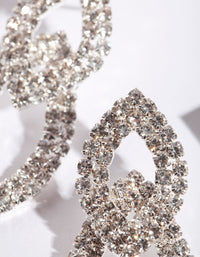 Silver Cup-Chain Double Leaf Earrings - link has visual effect only