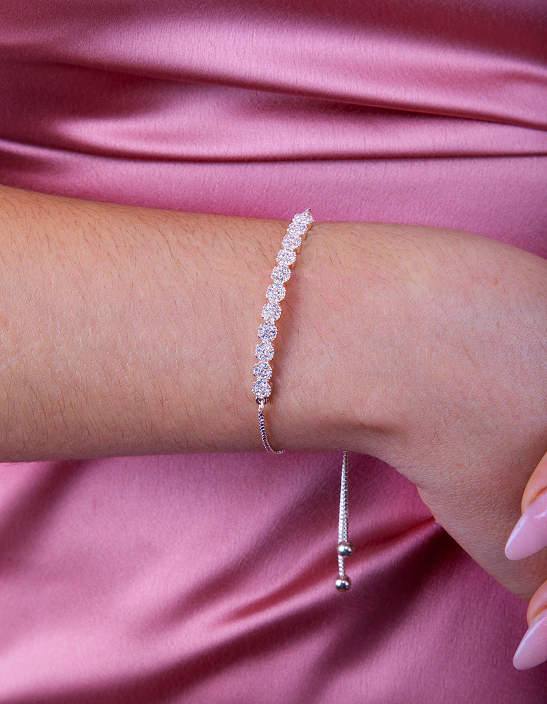 Rose Gold Crystal Toggle Bracelet