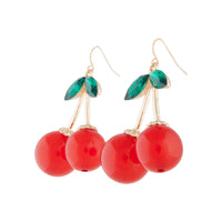 Red Gold Cherry Drop Earrings - link has visual effect only