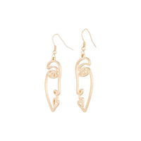 Gold Swirl Face Earrings - link has visual effect only