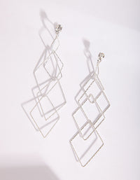 Silver Fine Diamond Cut Earrings - link has visual effect only