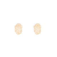 Gold Textured Round Stud Earrings - link has visual effect only