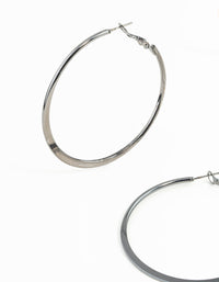 Flat Mixed Plating Hoop Earrings - link has visual effect only