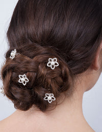 Flower Pearl Hair Jewels 6-Pack - link has visual effect only