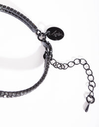 Black Diamante Hand Chain - link has visual effect only