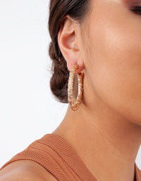 Gold Textured Molten Hoop Earrings - link has visual effect only