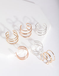 Fine Modern Cuff Toe Ring Pack - link has visual effect only