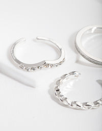 Silver Diamante Band Toe Ring Pack - link has visual effect only