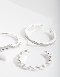 Silver Diamante Band Toe Ring Pack - link has visual effect only