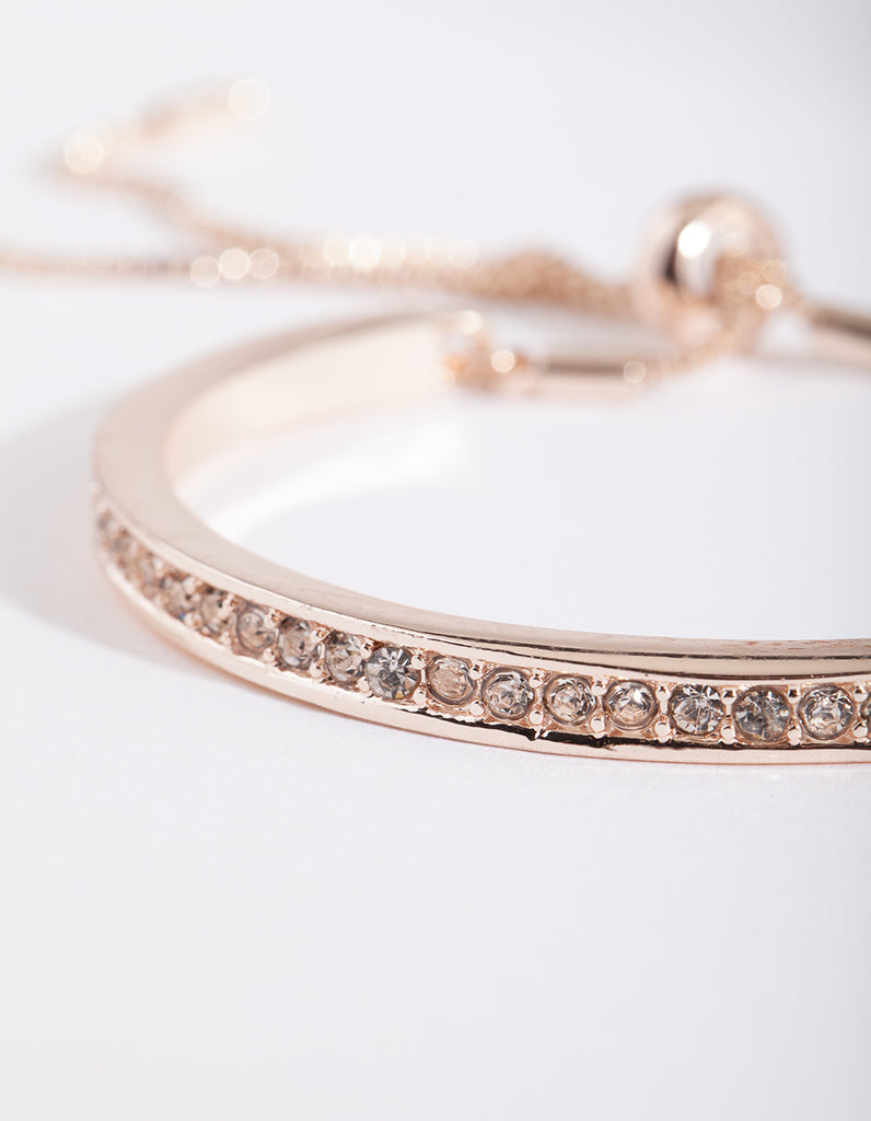 Rose Gold Diamante Bangle Gift Box