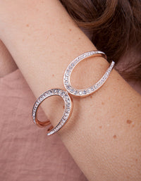 Rose Gold Crystal Loop Bracelet - link has visual effect only