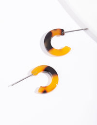 Acrylic Tort Mini Open Hoop Earrings - link has visual effect only