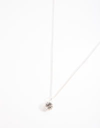 Silver Circle Diamante Necklace - link has visual effect only