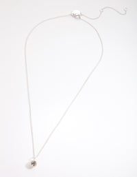 Silver Circle Diamante Necklace - link has visual effect only