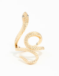 Gold Etched Snake Ring - link has visual effect only