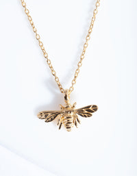 Gold Plated Sterling Silver Bee Necklace - link has visual effect only