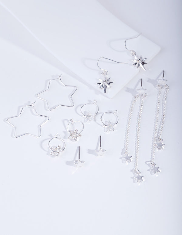 Silver Star Earring Pack