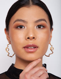 Gold Snake Hoop Earrings - link has visual effect only