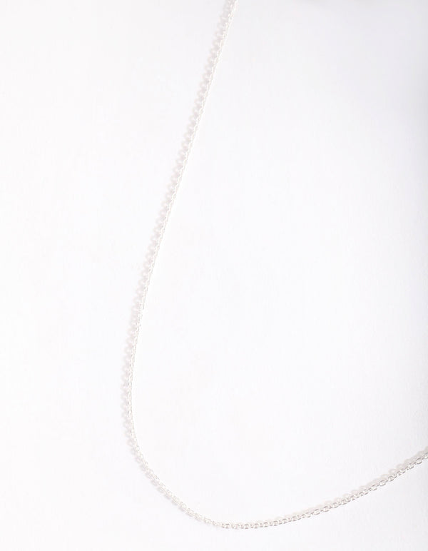 Sterling Silver 45cm Plain Chain Necklace