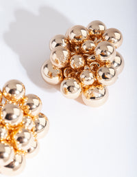 Gold Bead Stud Earrings - link has visual effect only