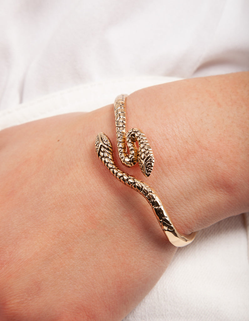 Gold Snake Wrap Arm Cuff