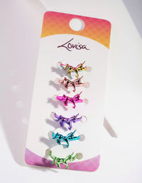 Kids Coated Metal Unicorn Ring 6-Pack - link has visual effect only