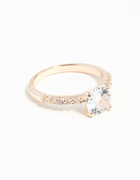 Rose Gold Diamante Engagement Ring - link has visual effect only