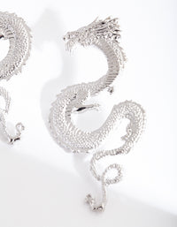 Silver Statement Dragon Earrings - link has visual effect only