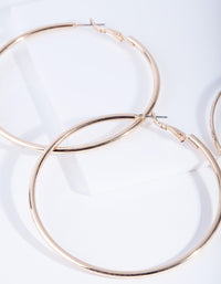 Gold 6 cm Hoop Earring Pack - link has visual effect only